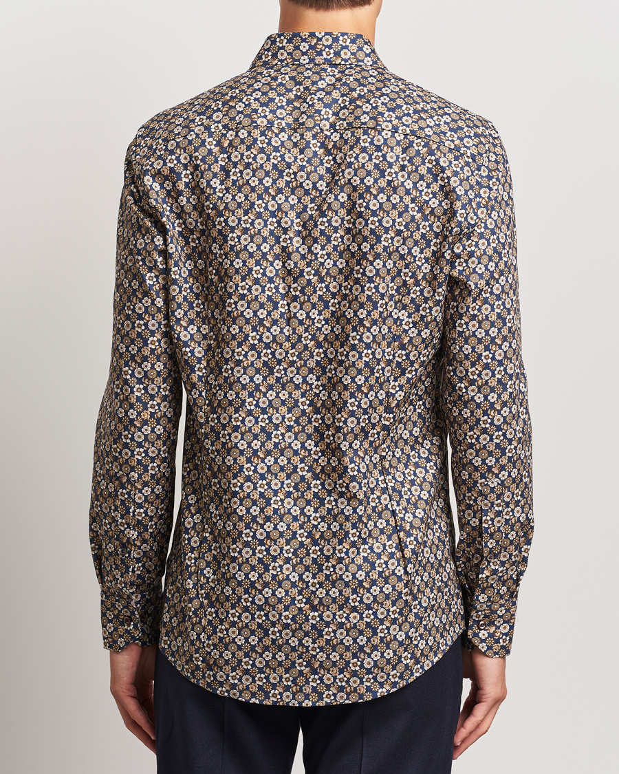 Herre | Skjorter | Stenströms | Slimline Printed Cut Away Shirt Blue
