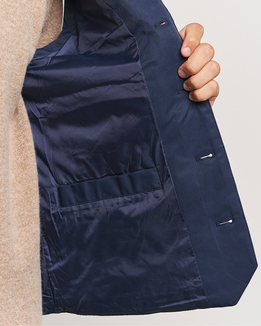Herre | Jakker | Stenströms | Dressed Mid Layer Twill Gilet Navy