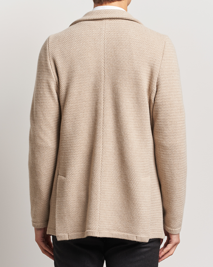 Herre | Blazere & jakker | Stenströms | Knitted Textured Merino Wool Blazer Beige