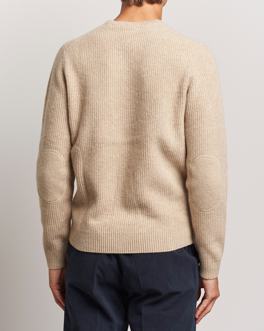 Herre | Trøjer | Stenströms | Knitted Ribbed Yak/Merino Sweater Beige