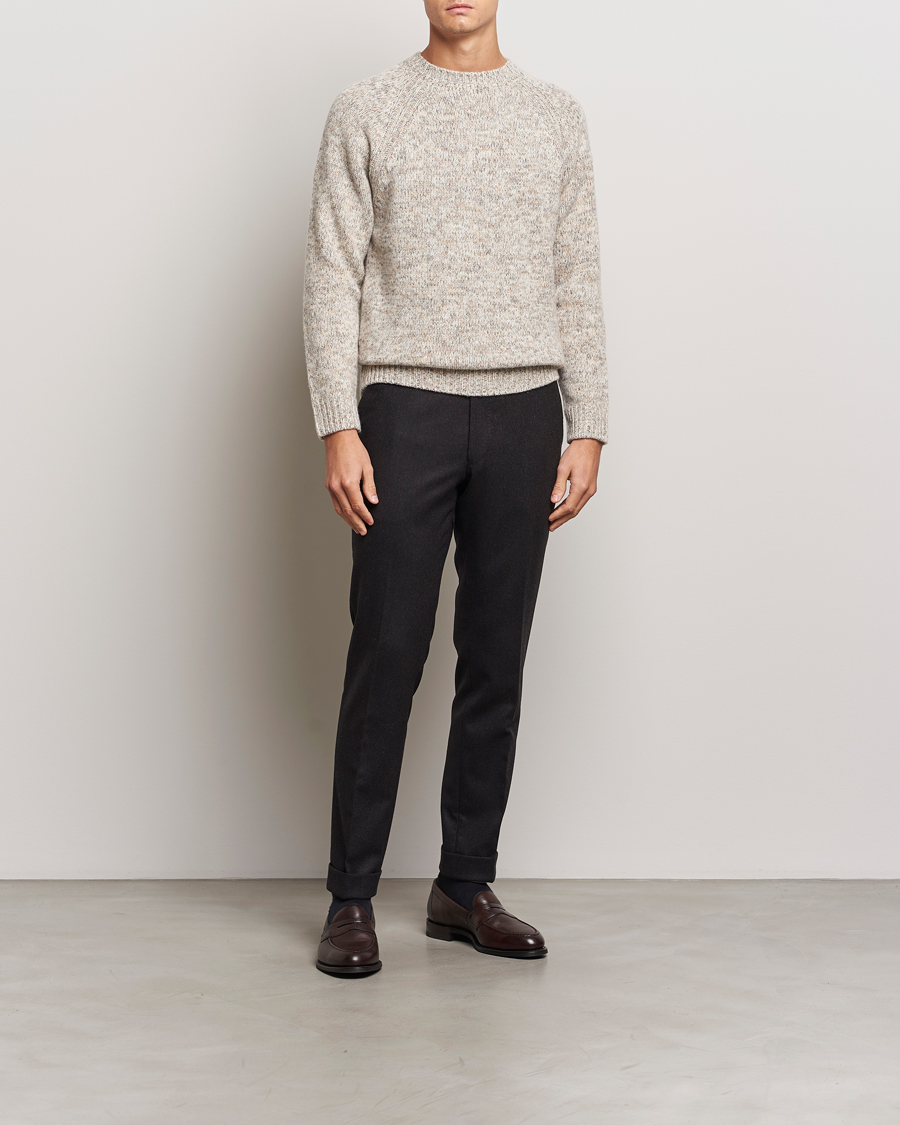 Herre | Trøjer | Stenströms | Chunky Knitted Merino Sweater Beige