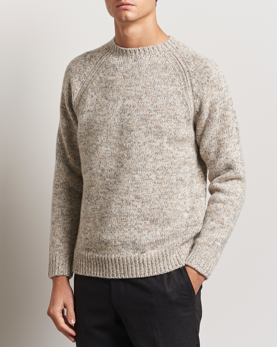 Herre | Trøjer | Stenströms | Chunky Knitted Merino Sweater Beige