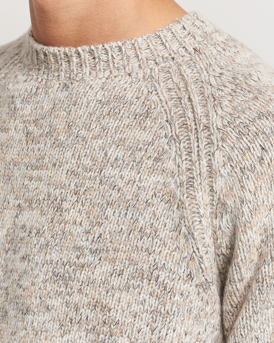 Herre | Trøjer | Stenströms | Chunky Knitted Merino Sweater Beige