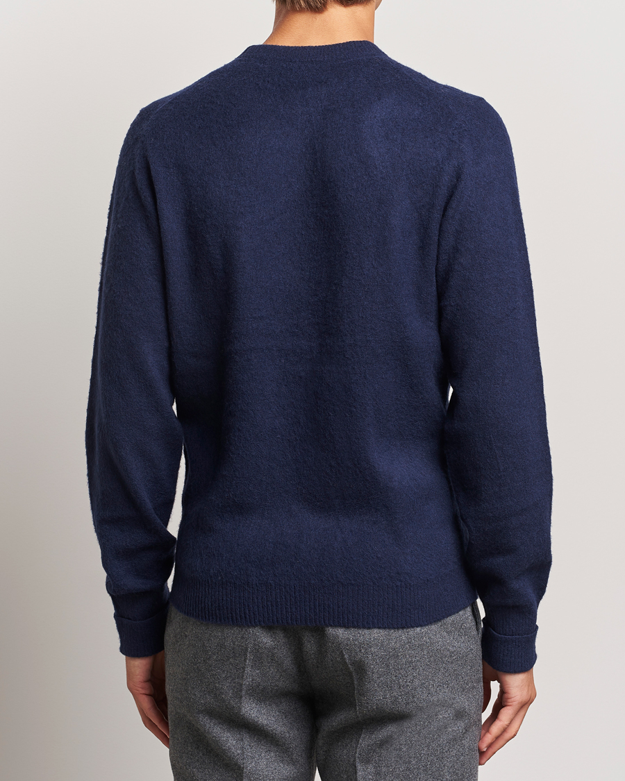 Herre | Trøjer | Stenströms | Brushed Merino Crew Neck Navy