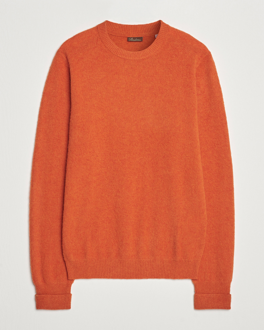 Herre | Trøjer | Stenströms | Brushed Merino Crew Neck Orange
