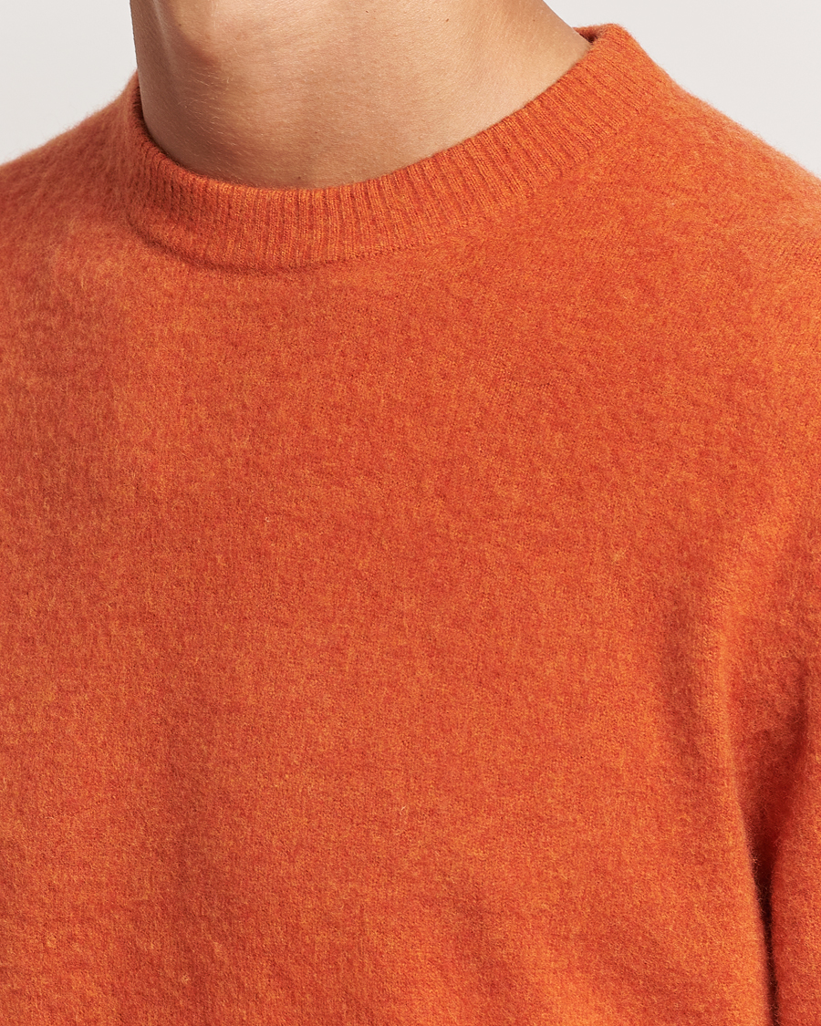 Herre | Trøjer | Stenströms | Brushed Merino Crew Neck Orange