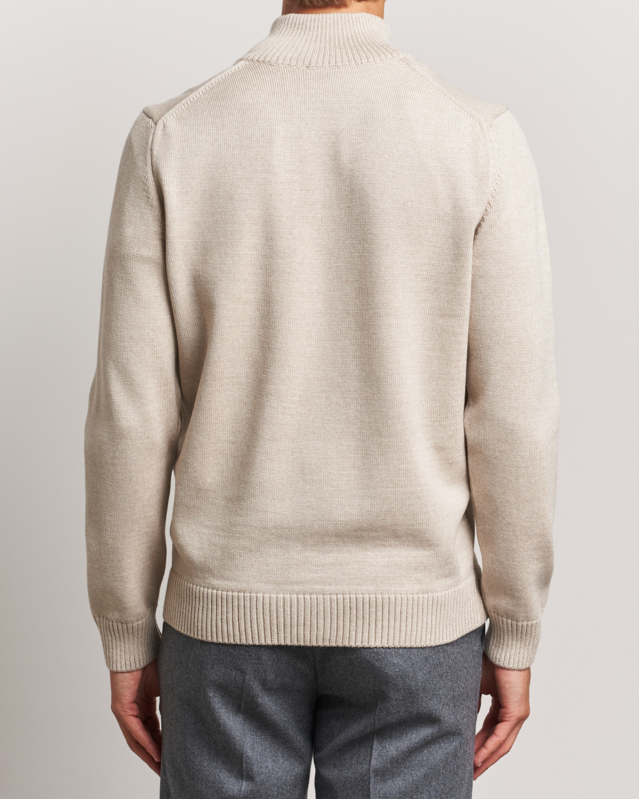 Herre | Trøjer | Stenströms | Chunky Knitted Merino Cardigan Beige