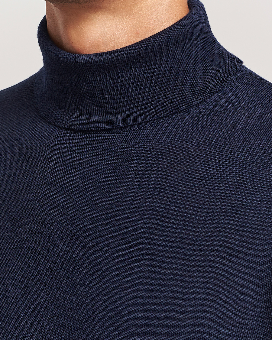 Herre | Trøjer | Stenströms | Merino Rollneck Navy