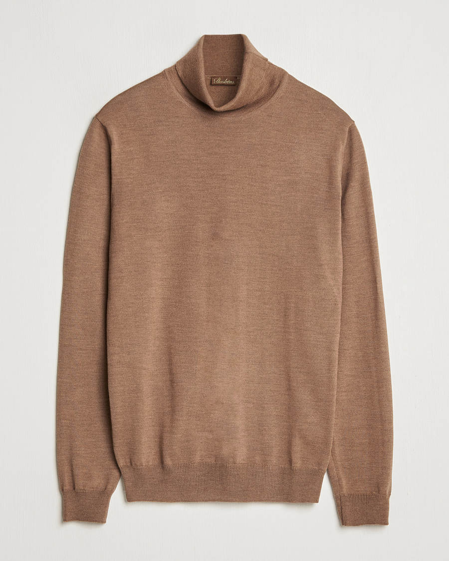 Herre | Trøjer | Stenströms | Merino Rollneck Brown
