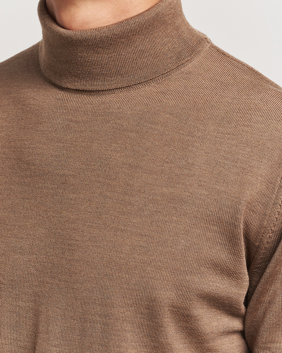 Herre | Trøjer | Stenströms | Merino Rollneck Brown