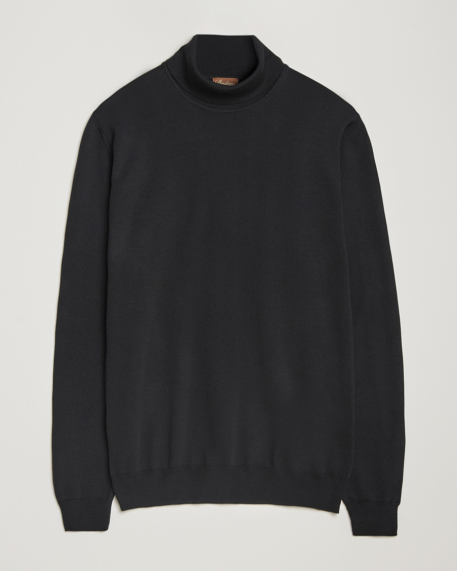 Herre | Trøjer | Stenströms | Merino Rollneck Black
