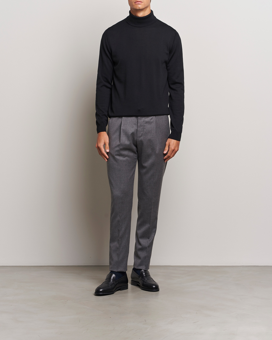 Herre | Trøjer | Stenströms | Merino Rollneck Black