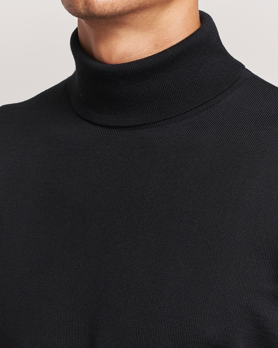 Herre | Trøjer | Stenströms | Merino Rollneck Black