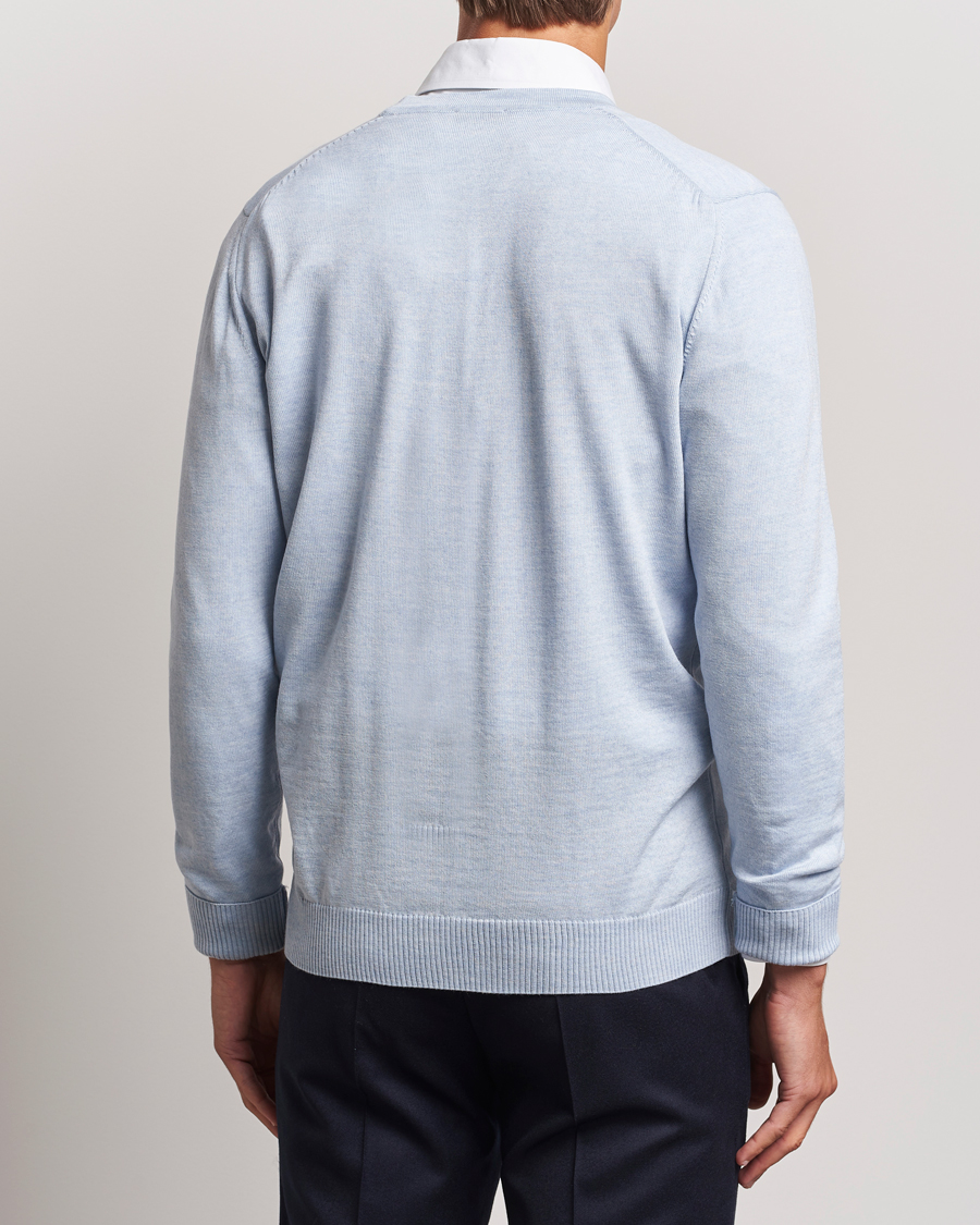 Herre | Trøjer | Stenströms | Merino Cardigan Light Blue