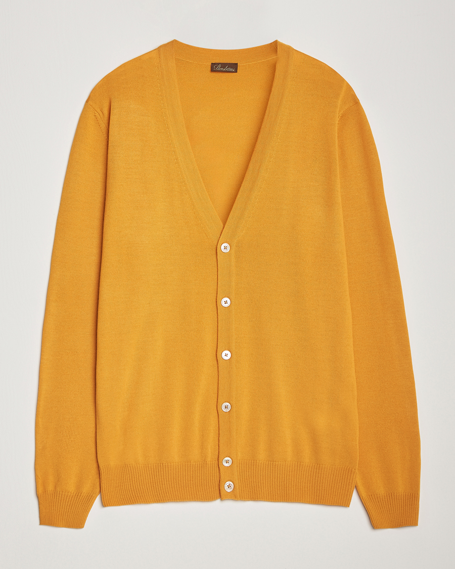Herre | Trøjer | Stenströms | Merino Cardigan Yellow