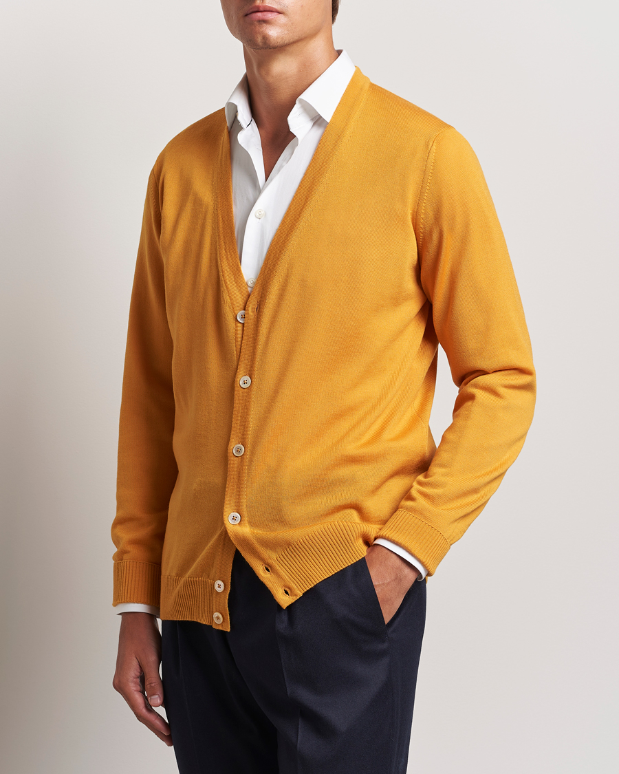 Herre | Trøjer | Stenströms | Merino Cardigan Yellow