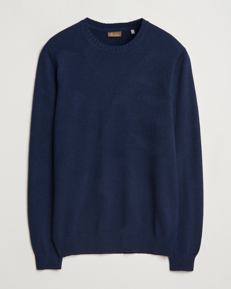 Herre | Trøjer | Stenströms | Cashmere Crewneck Navy
