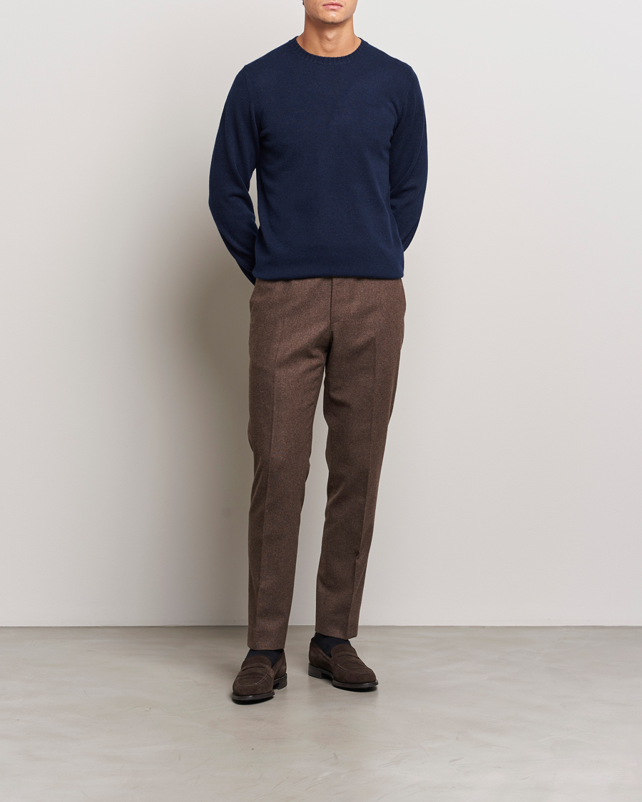 Herre | Trøjer | Stenströms | Cashmere Crewneck Navy