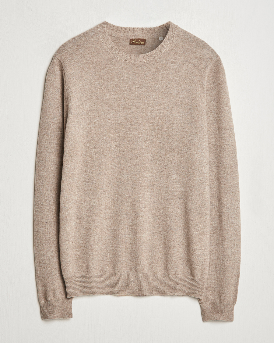 Herre | Trøjer | Stenströms | Cashmere Crewneck Beige