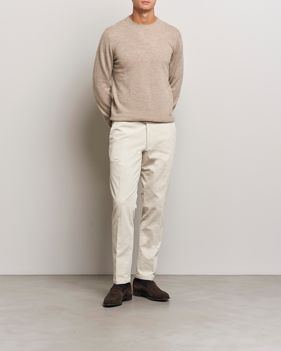 Herre | Trøjer | Stenströms | Cashmere Crewneck Beige