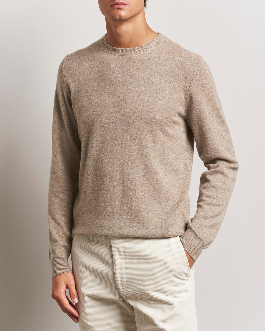 Herre | Trøjer | Stenströms | Cashmere Crewneck Beige