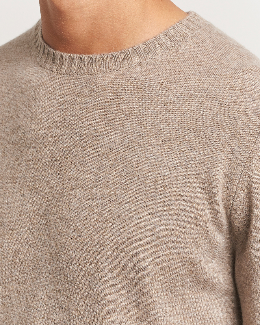 Herre | Trøjer | Stenströms | Cashmere Crewneck Beige