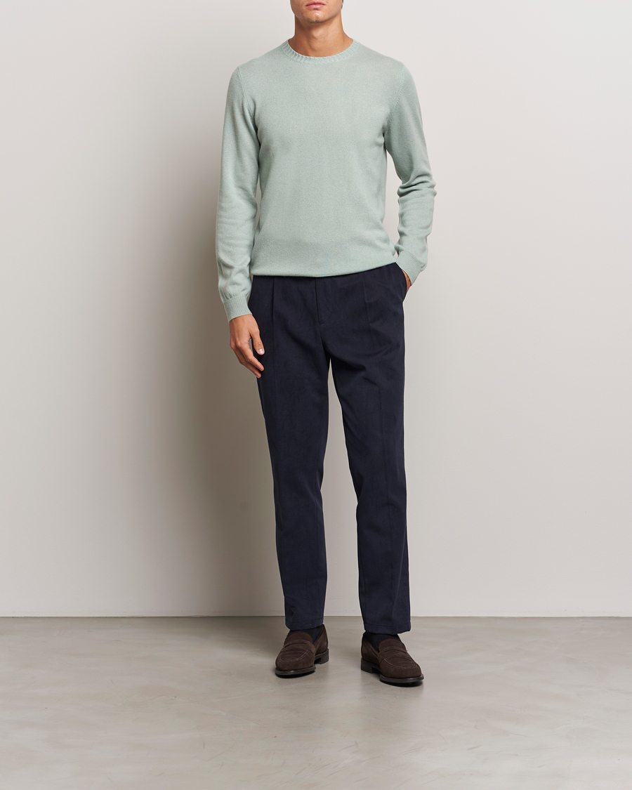 Herre | Trøjer | Stenströms | Cashmere Crewneck Light Green