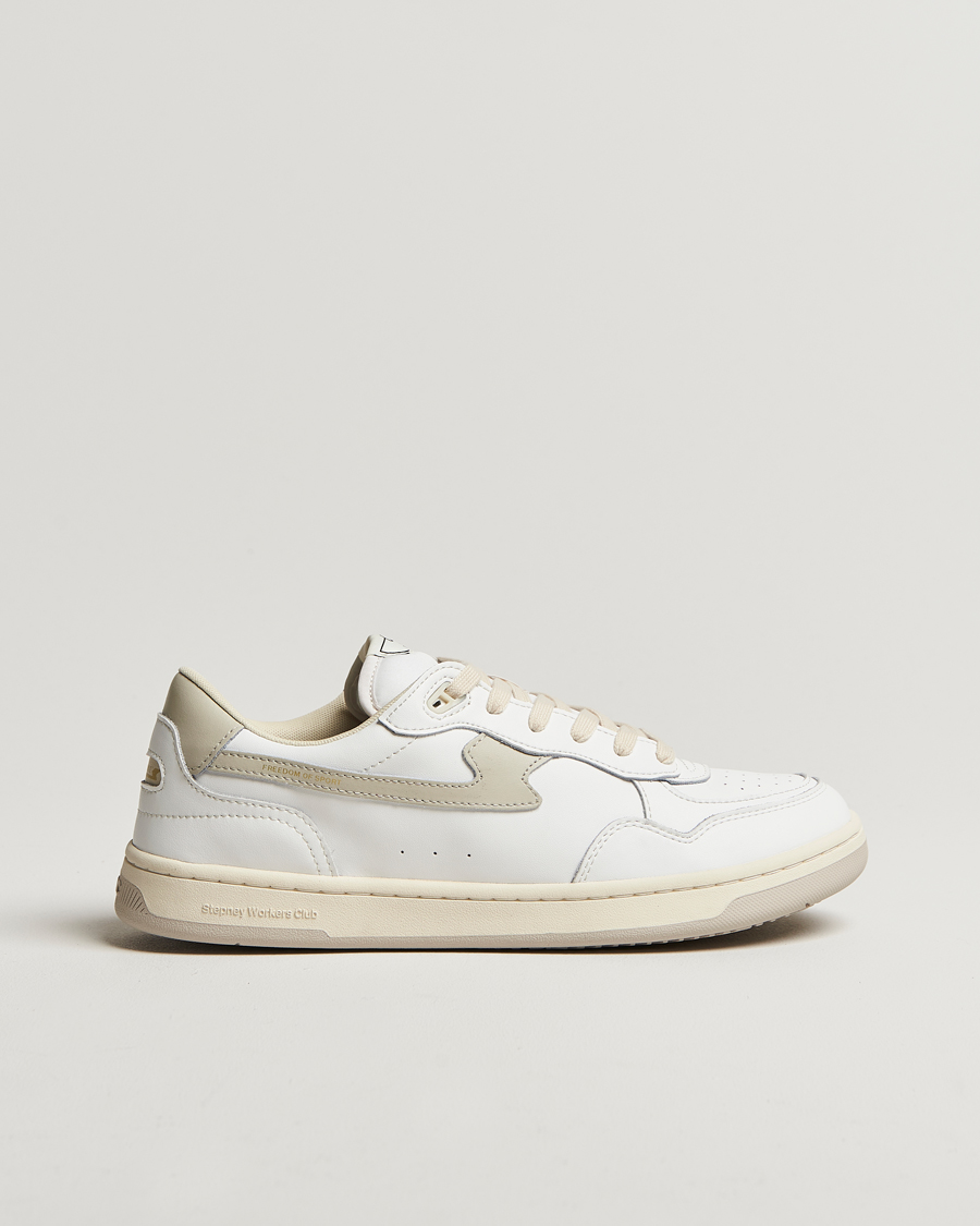 Herre | Stepney Workers Club Pro Cup 01 S-Strike Leather Sneaker White Putty | Stepney Workers Club | Pro Cup 01 S-Strike Leather Sneaker White Putty