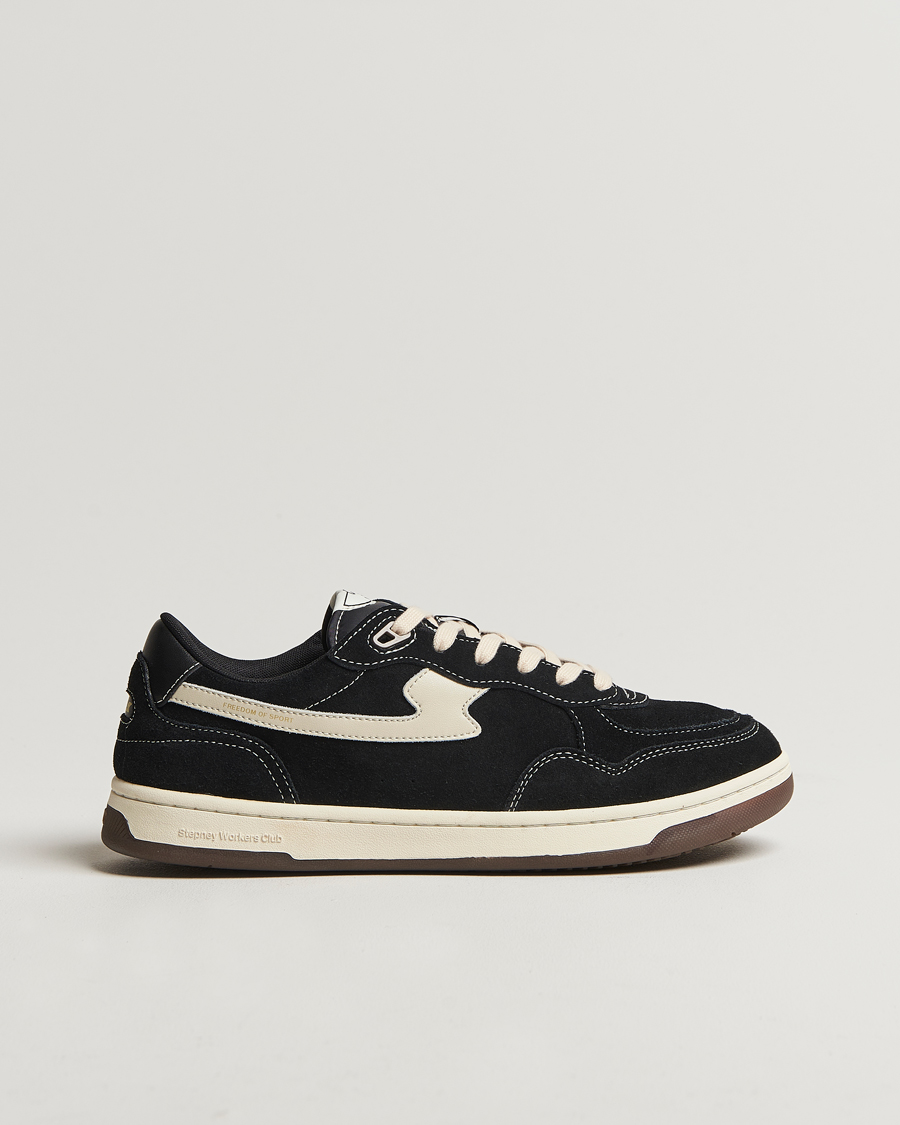 Herre | Stepney Workers Club Pro Cup 01 S-Strike Suede Sneaker Black White | Stepney Workers Club | Pro Cup 01 S-Strike Suede Sneaker Black White