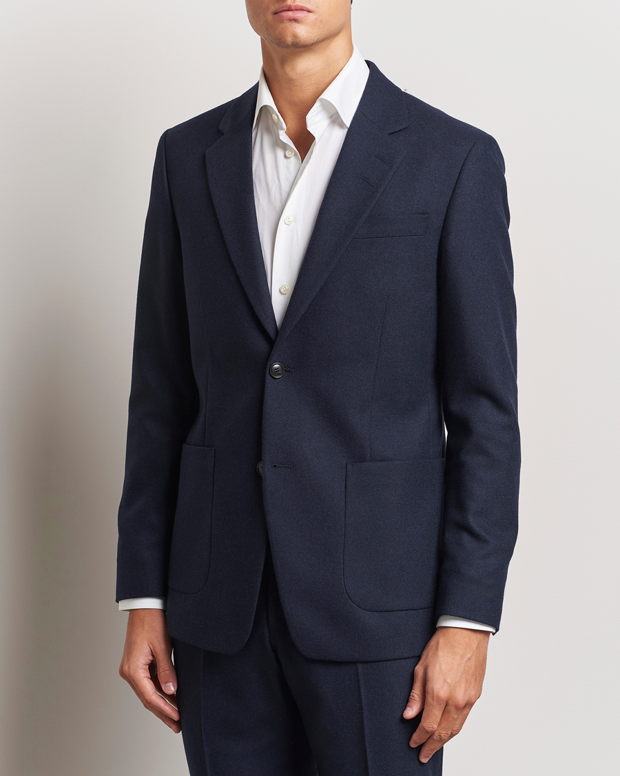 Herre | Blazere & jakker | Tiger of Sweden | Justin Brushed Wool Blazer Sea Blue