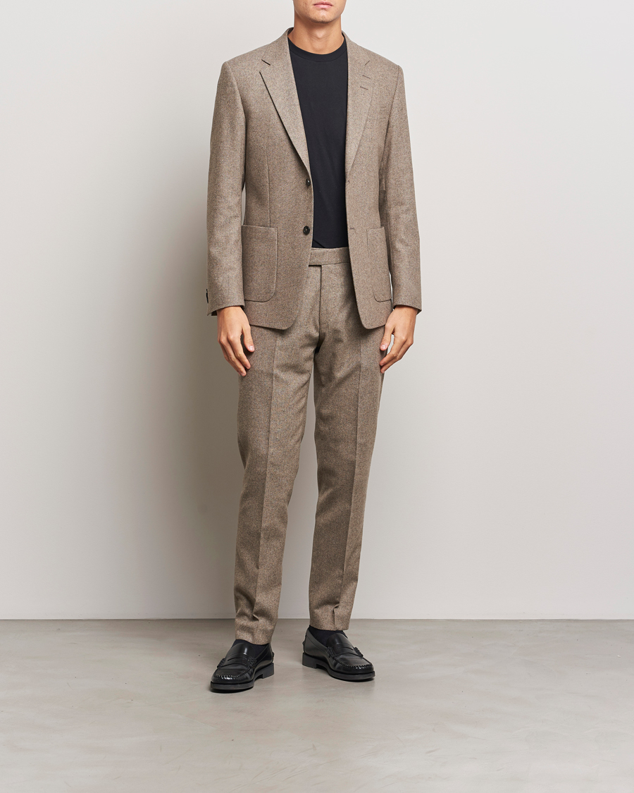Herre | Bukser | Tiger of Sweden | Tenuta Brushed Wool Trousers Burlywood