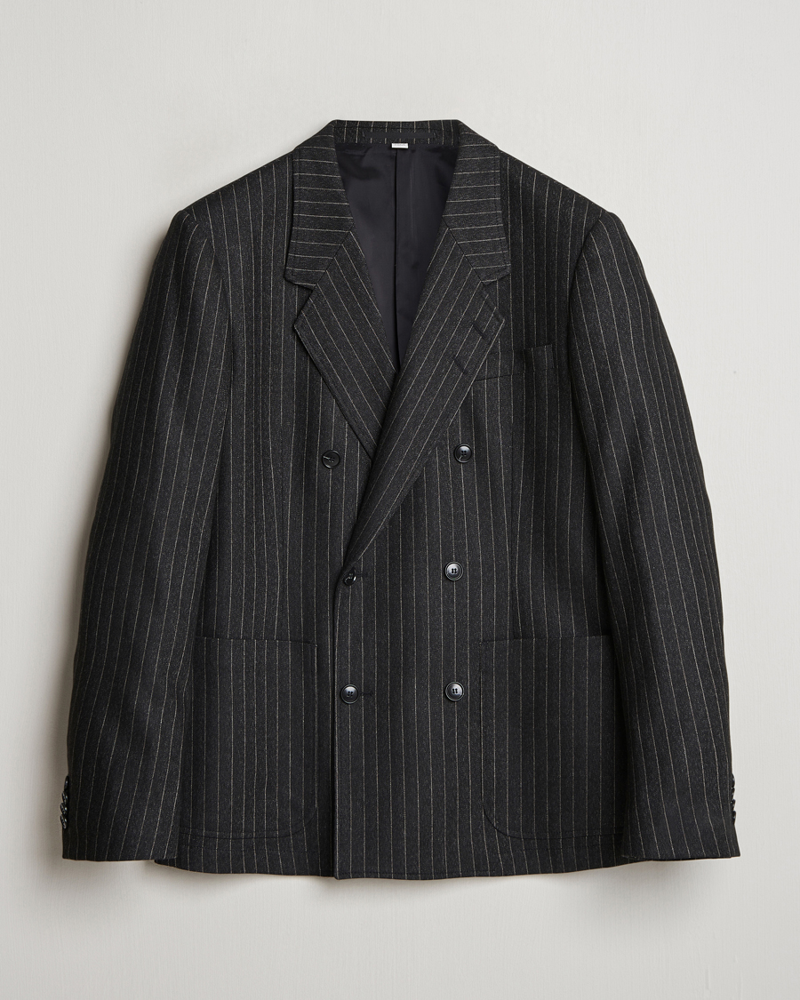 Herre | Blazere & jakker | Tiger of Sweden | Jeen Pinstriped Double Breasted Blazer Charcoal