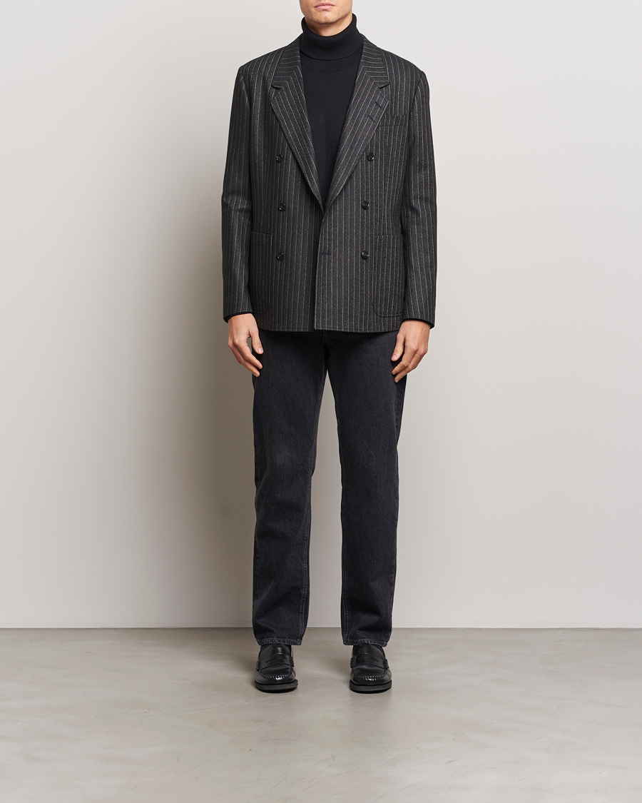 Herre | Blazere & jakker | Tiger of Sweden | Jeen Pinstriped Double Breasted Blazer Charcoal