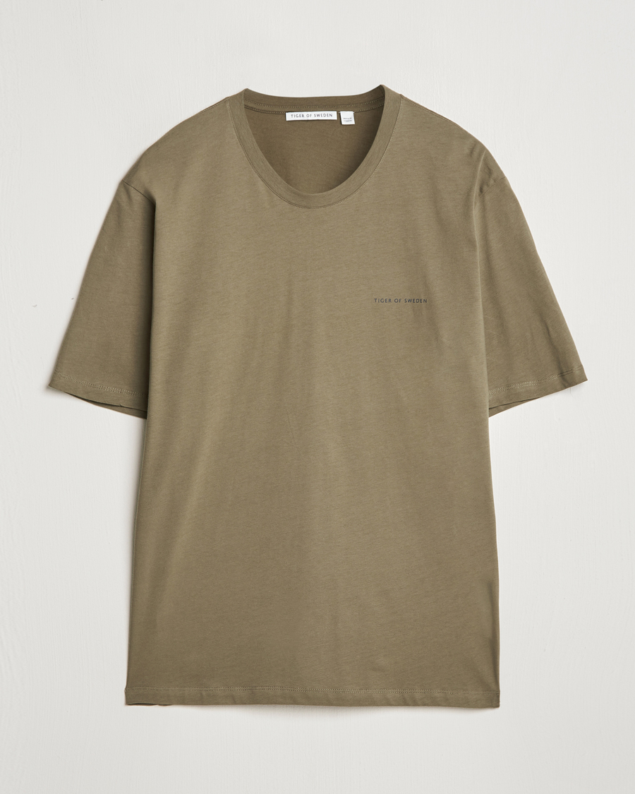 Herre | T-Shirts | Tiger of Sweden | Pro Cotton Logo T-Shirt October Sage