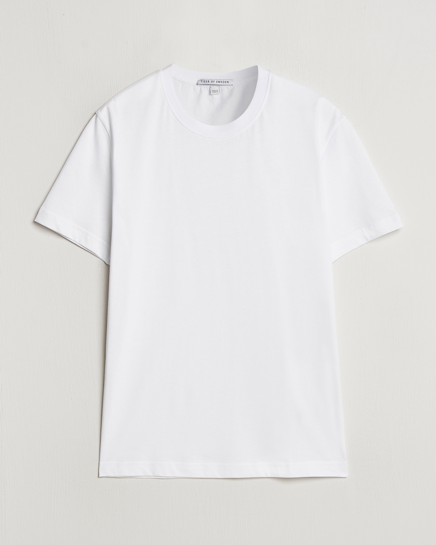 Herre | T-Shirts | Tiger of Sweden | Dillan Crew Neck T-Shirt Pure White