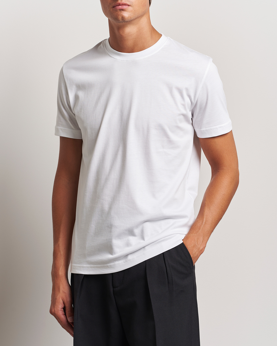 Herre | T-Shirts | Tiger of Sweden | Dillan Crew Neck T-Shirt Pure White
