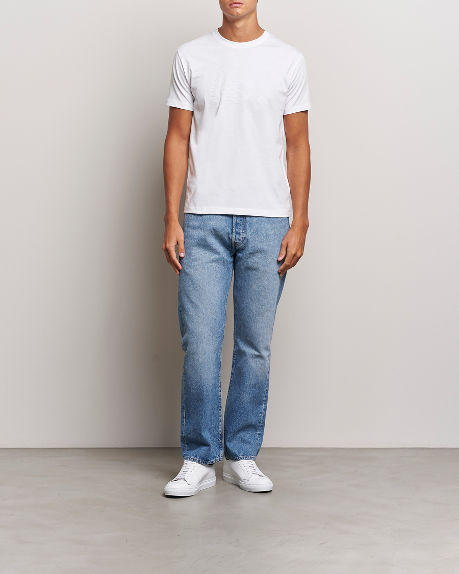 Herre | T-Shirts | Tiger of Sweden | Dillan Logo Crew Neck T-Shirt Pure White
