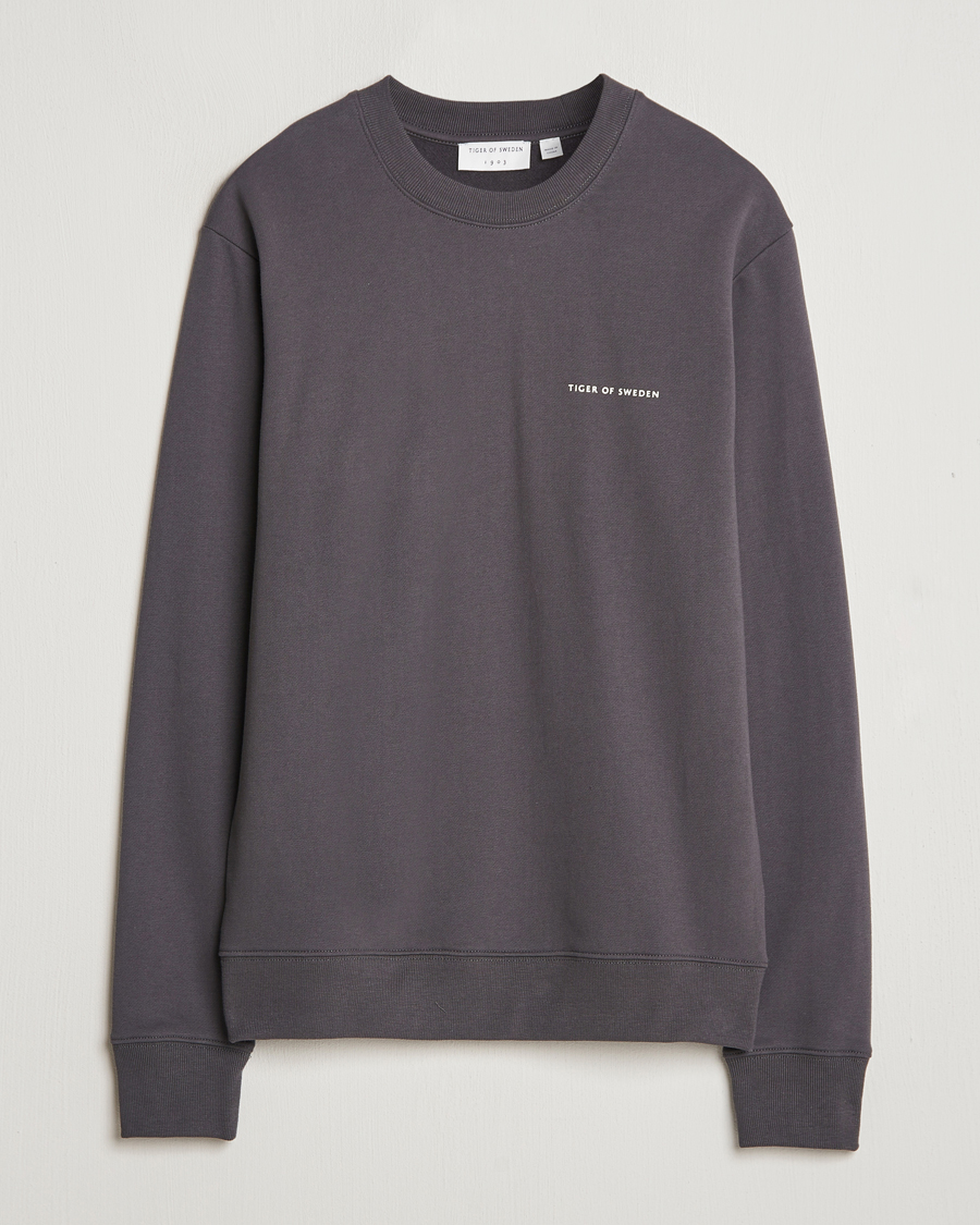 Herre | Trøjer | Tiger of Sweden | Emerson Crew Neck Sweatshirt Charcoal