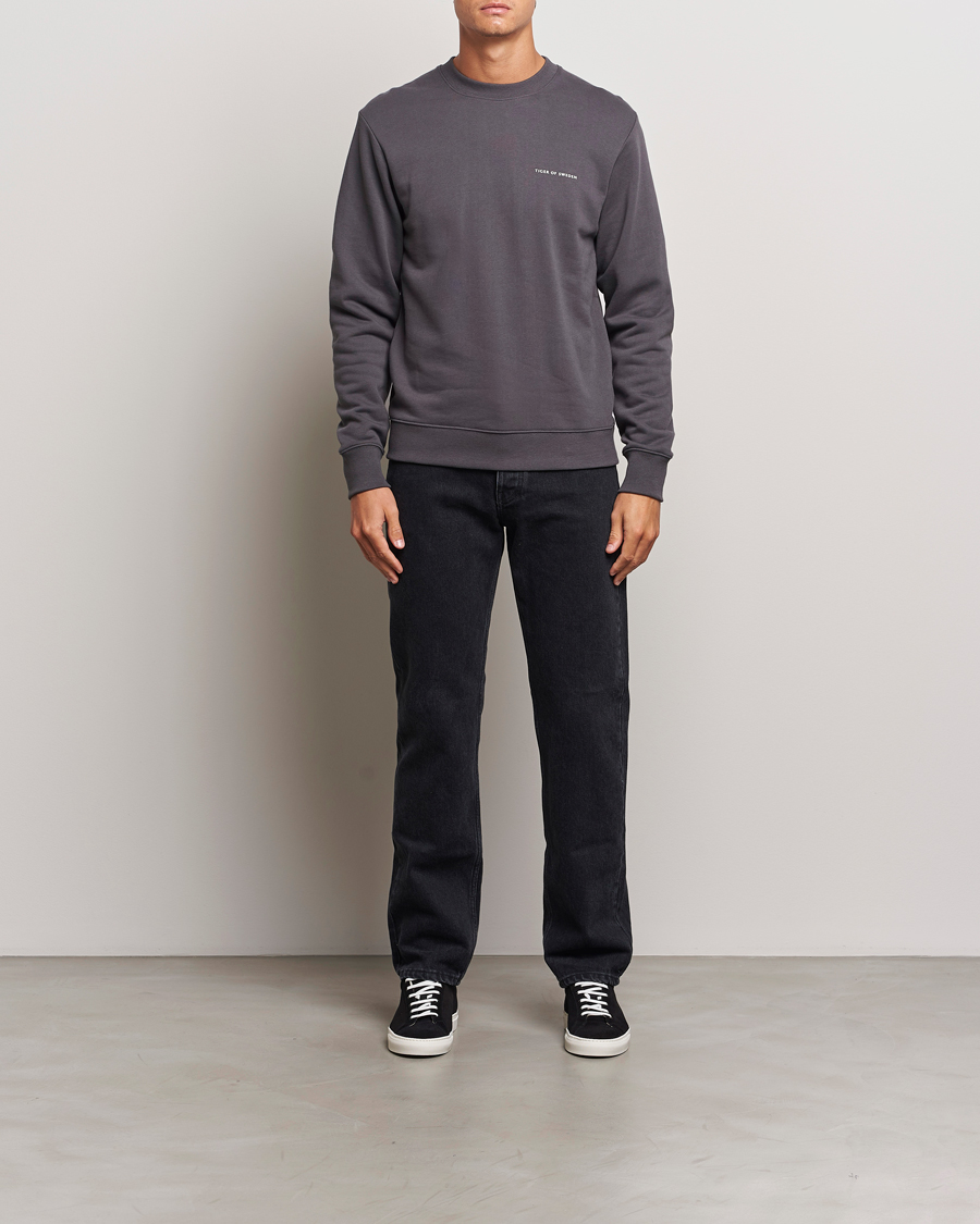 Herre | Trøjer | Tiger of Sweden | Emerson Crew Neck Sweatshirt Charcoal