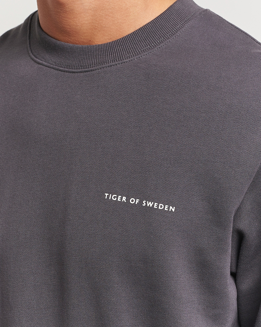 Herre | Trøjer | Tiger of Sweden | Emerson Crew Neck Sweatshirt Charcoal