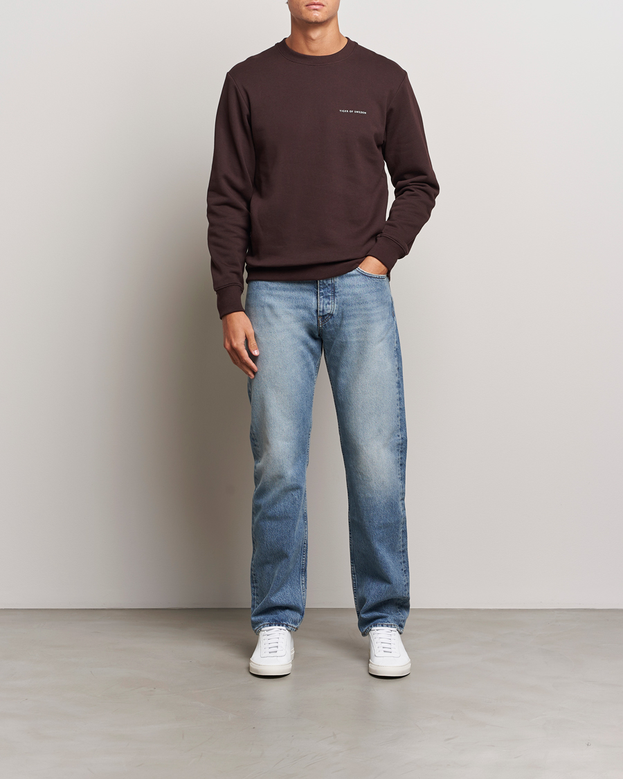 Herre | Trøjer | Tiger of Sweden | Emerson Crew Neck Sweatshirt Dark Chocolate