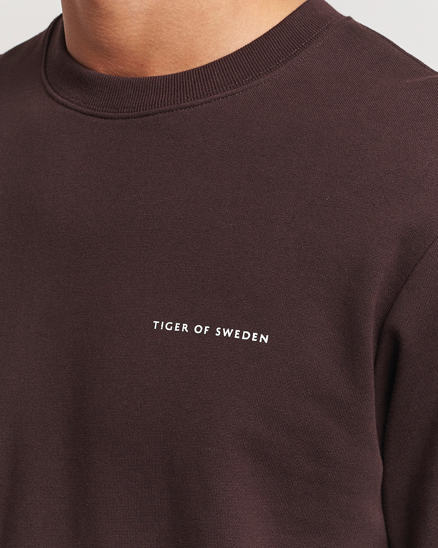 Herre | Trøjer | Tiger of Sweden | Emerson Crew Neck Sweatshirt Dark Chocolate