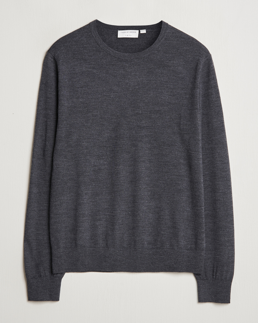 Herre | Trøjer | Tiger of Sweden | Connor Crew Neck Pullover Grey Street