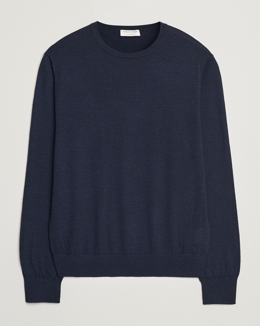 Herre | Trøjer | Tiger of Sweden | Connor Crew Neck Pullover Light Ink