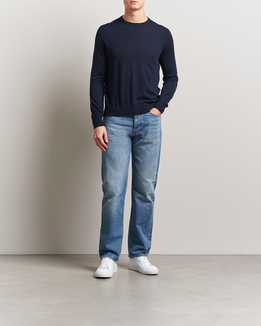 Herre | Trøjer | Tiger of Sweden | Connor Crew Neck Pullover Light Ink