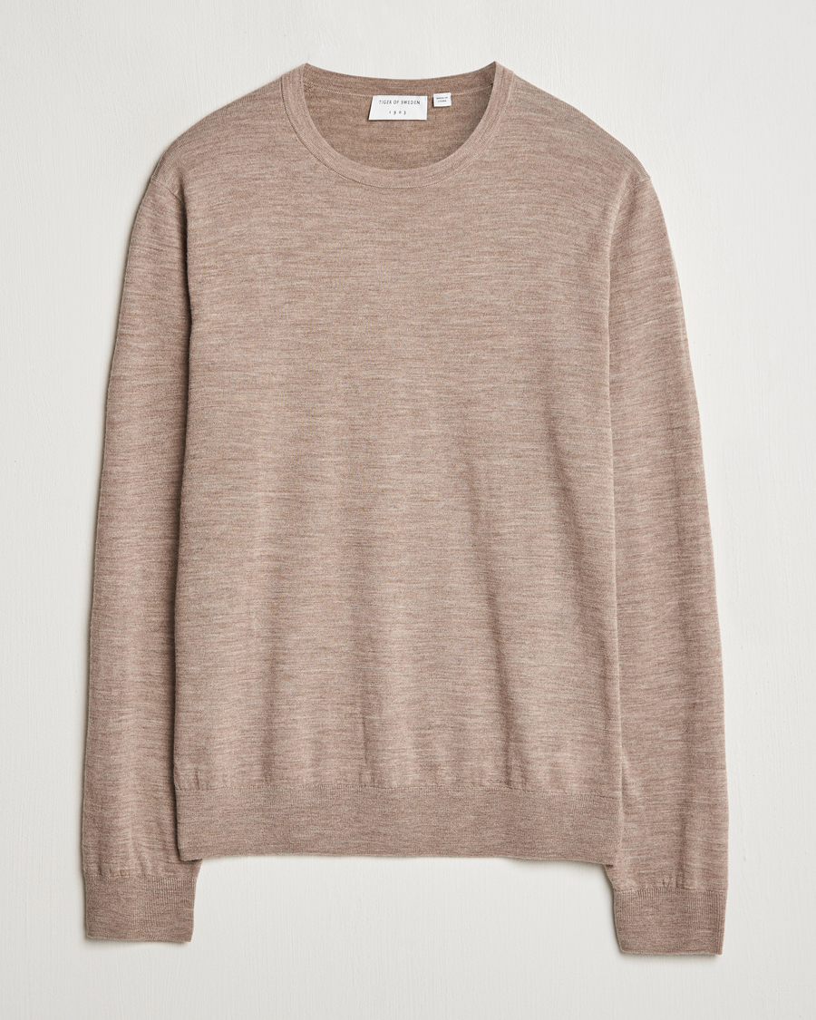 Herre | Trøjer | Tiger of Sweden | Connor Crew Neck Pullover Beige Melange