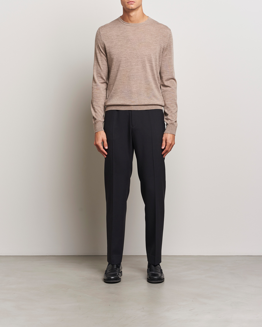 Herre | Trøjer | Tiger of Sweden | Connor Crew Neck Pullover Beige Melange