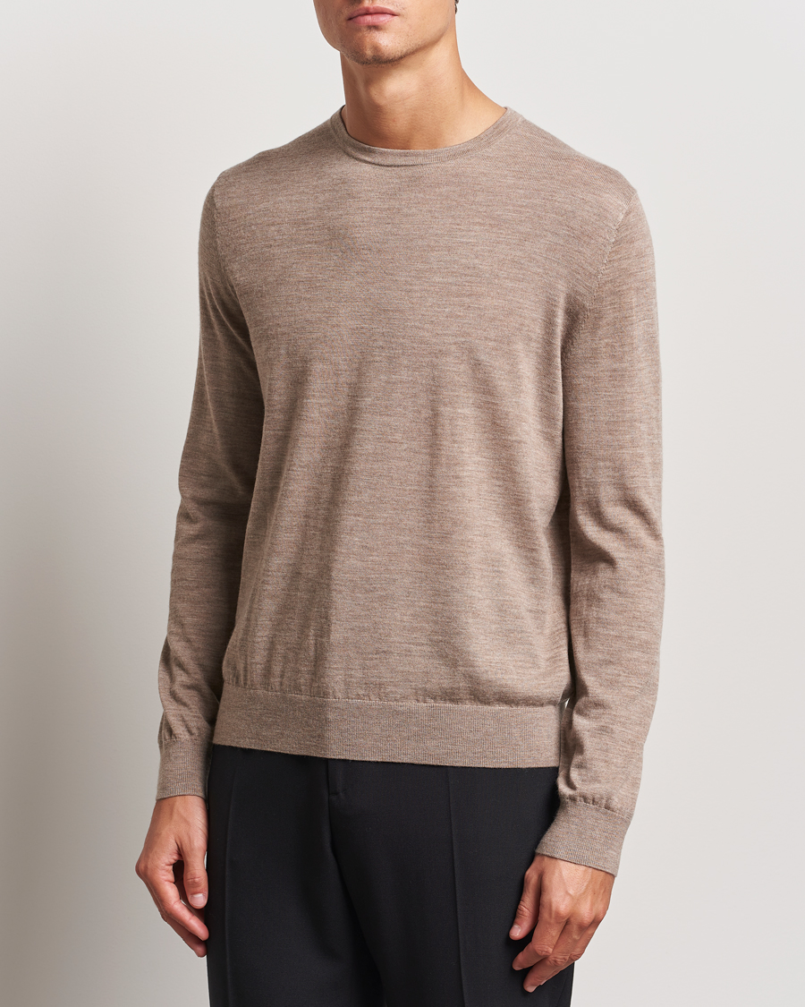 Herre | Trøjer | Tiger of Sweden | Connor Crew Neck Pullover Beige Melange
