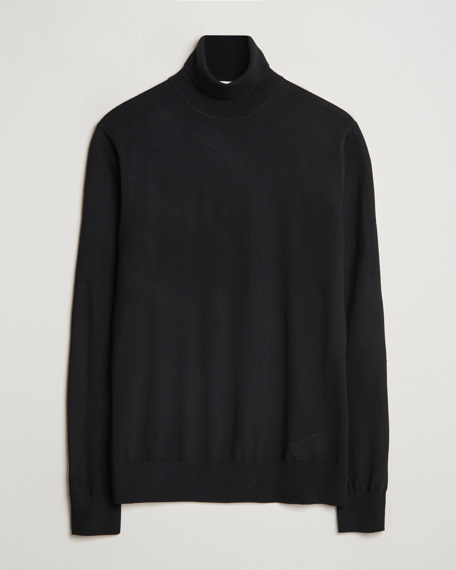 Herre | Trøjer | Tiger of Sweden | Nevile Extra Fine Merino Polo Black