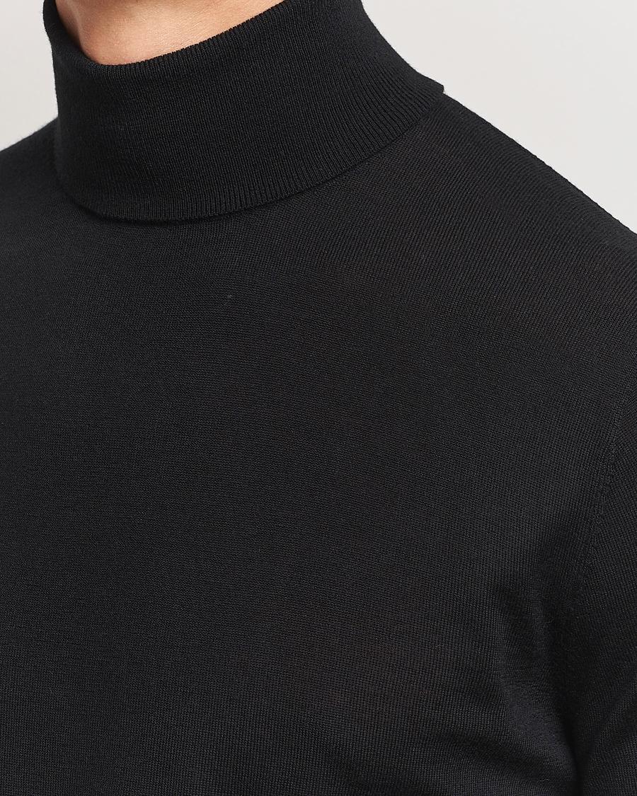 Herre | Trøjer | Tiger of Sweden | Nevile Extra Fine Merino Polo Black